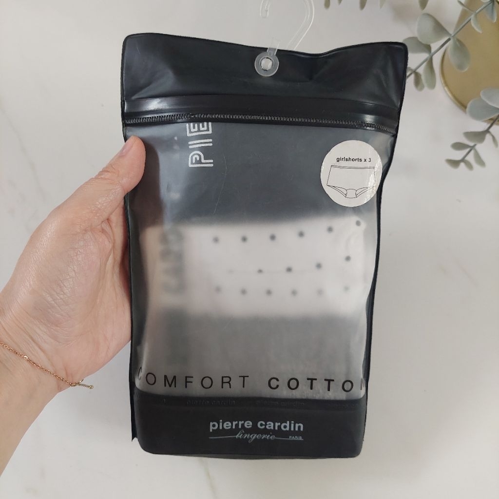 Pierre Cardin panty pack isi 3 bahan katun halus model boyshort size M