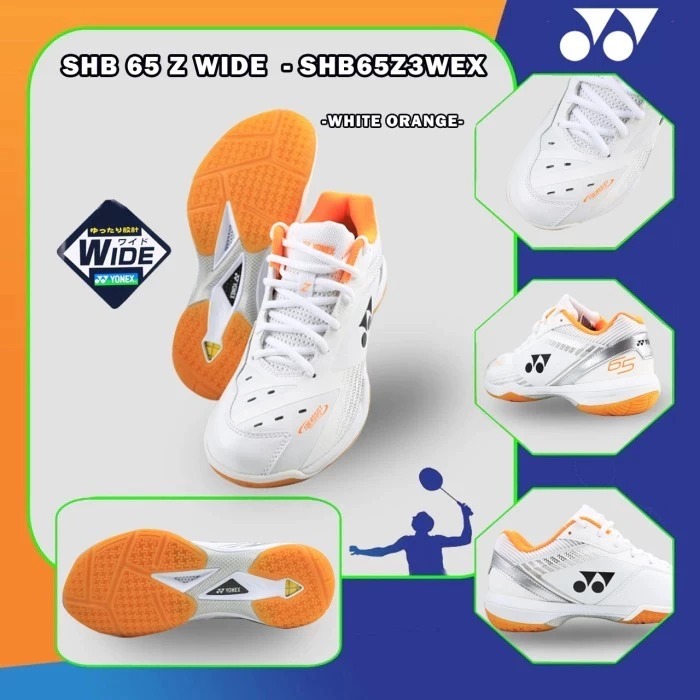 SEPATU BADMINTON YONEX POWER CUSHION SHB 65 Z4 SHB65Z4 WHITE ORIGINAL