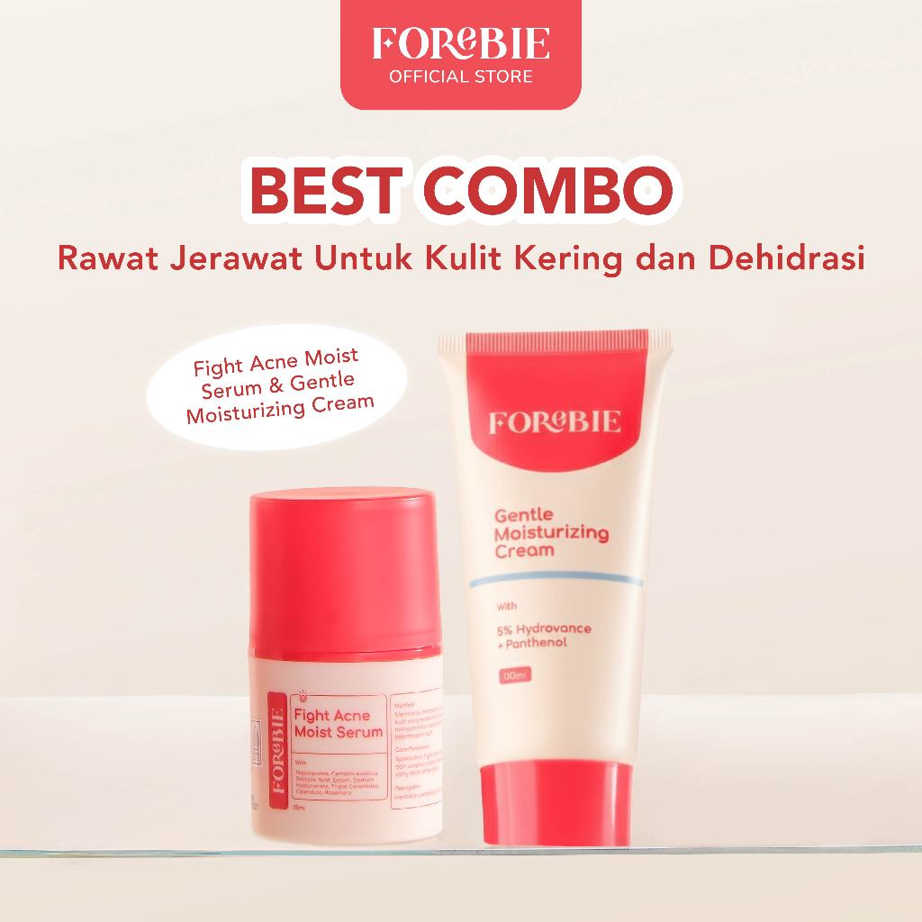 BUNDLE FOREBIE FIGHT ACNE MOIST SERUM DAN GENTLE MOISTURIZING CREAM