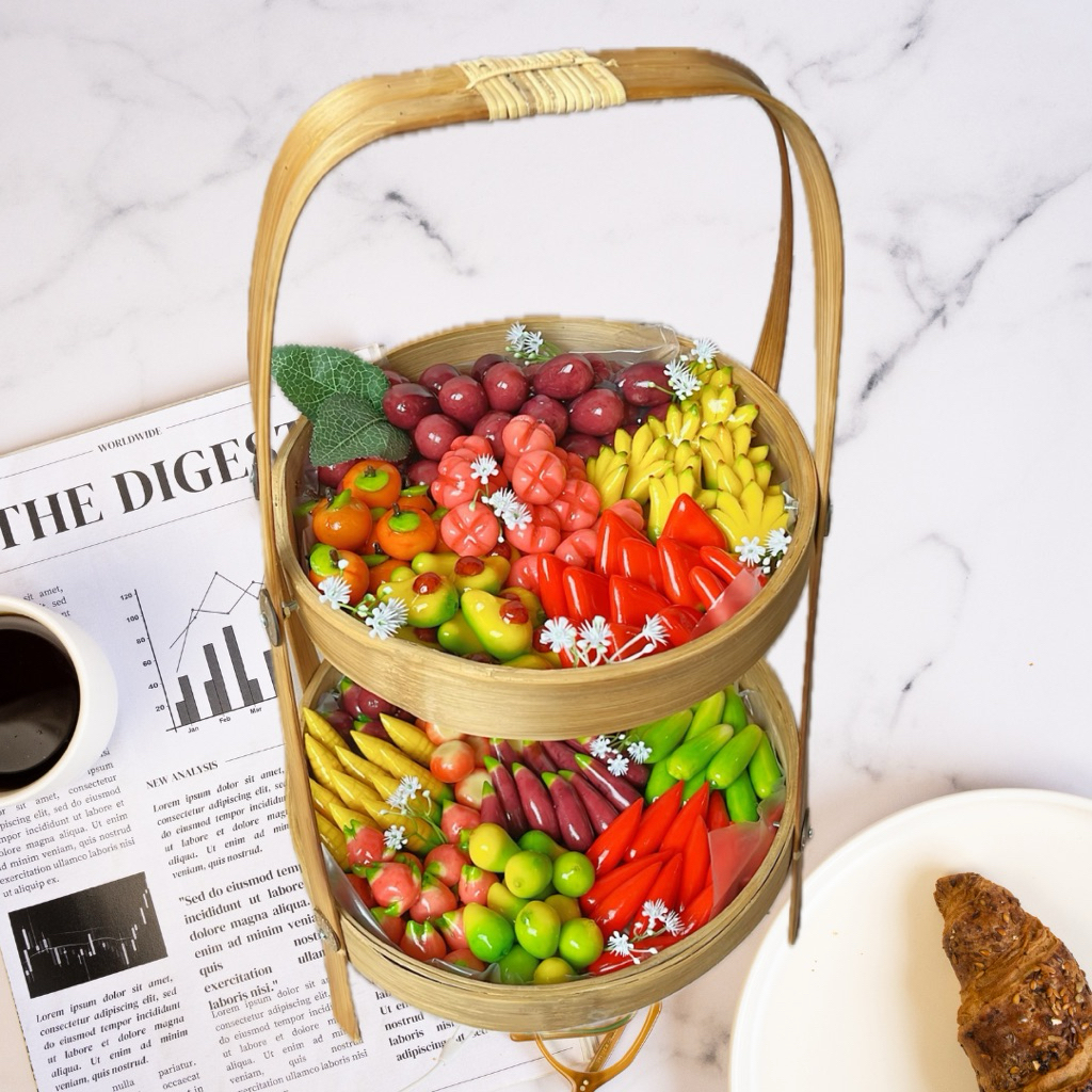 Kue Lukchup Mini Thailand isi 200 Kue Buah Fantasi lookchoup Hampers Lukchup Hampers Kue Lebaran Had