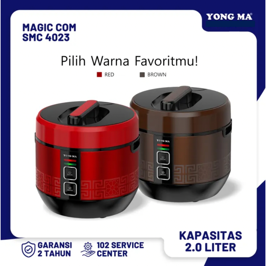 Yong Ma Rice Cooker 2 Liter 3in1 SMC-4023 / Magic Com Yong Ma 2L SMC 4023