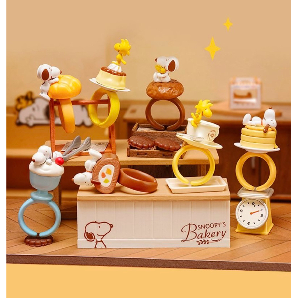 [PREORDER] Snoopy Afternoon Tea Series – Blind Box Cincin Figur Snoopy Lucu