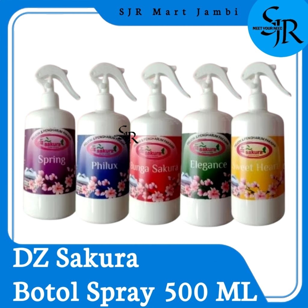 [Parfum Laundry] DZ Sakura - Parfum Laundry Spray/Semprot | Botol 500ml
