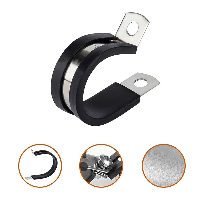 Klem Pipa Insulator / Penjepit Pipa Karet / Klem Karet Insulator / Rubber Cushion Pipe Clamp