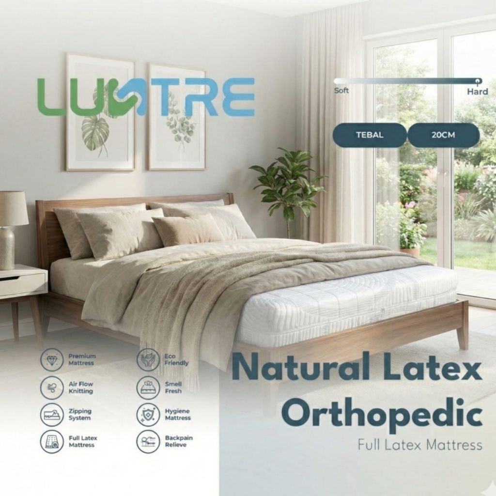 LUSTRE Full Latex Orthopedic Matras - Kasur Latex Kesehatan Tulang 20cm