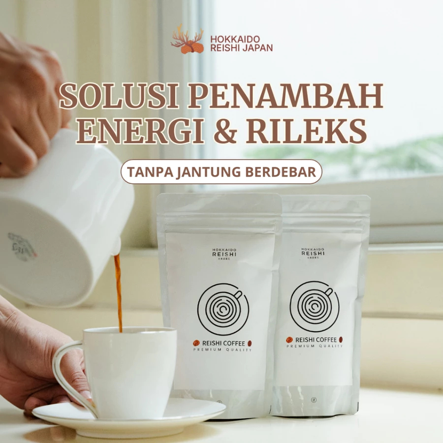 Lingzhi Hokkaido Reishi - Ouku Reishi Coffee - Kopi Herbal Jamur Reishi Jepang