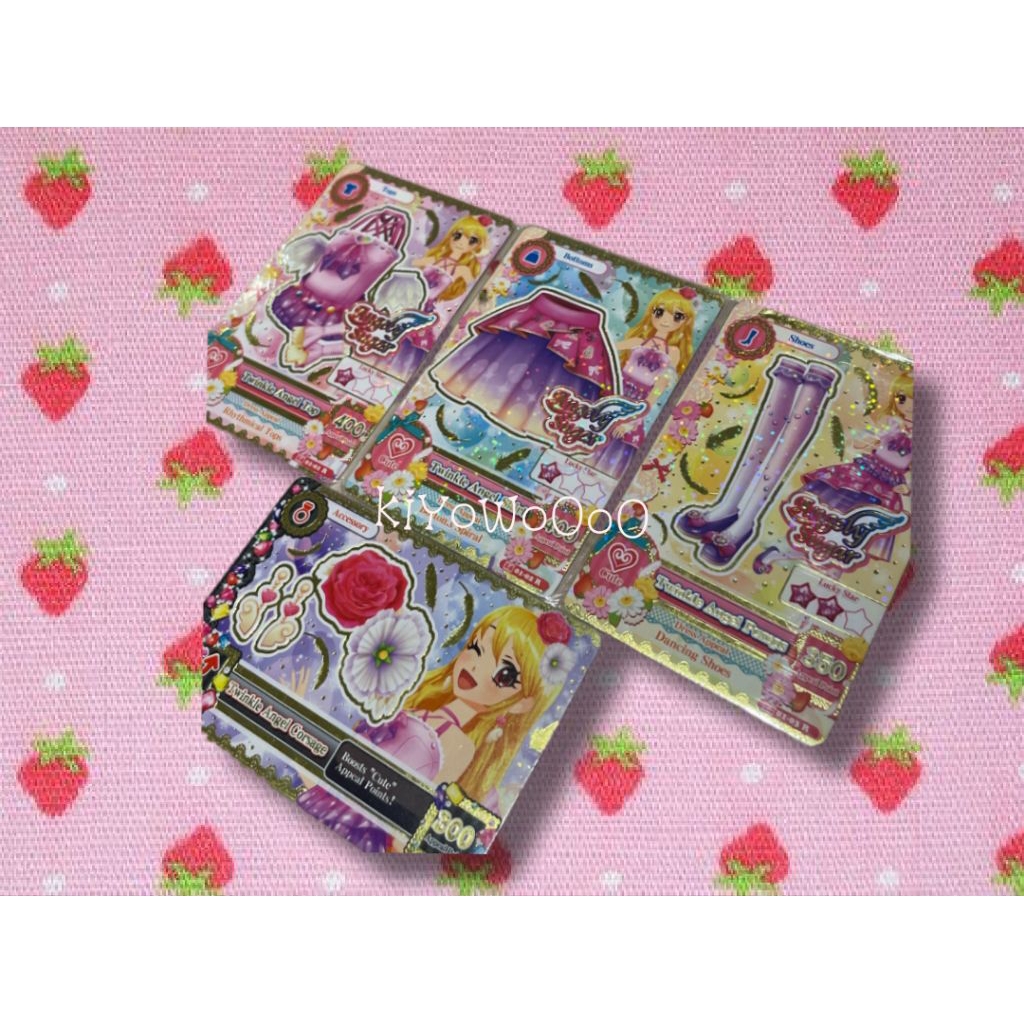 Kartu Aikatsu Card Angely Sugar Set Twingkle Angle Ichigo