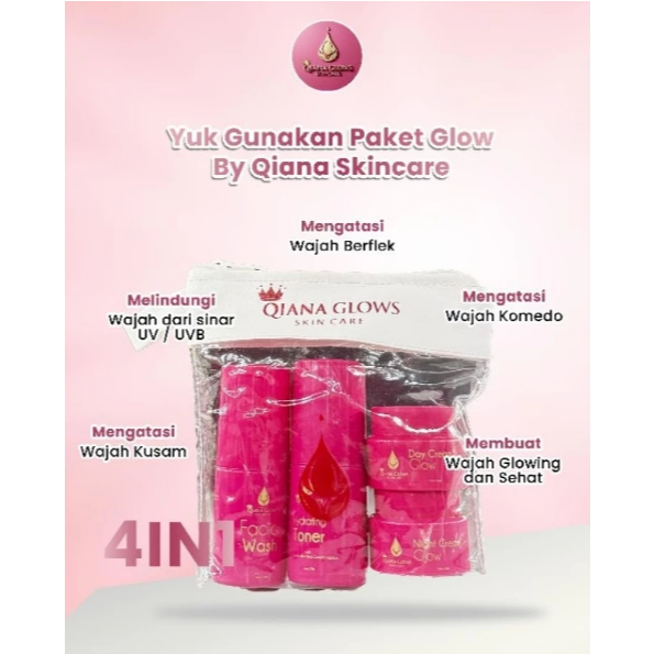 Qiana Glow Skincare Cream Aman BPOM SOLUSI FLEK HITAM JERAWAT BRUNTUSAN AMAN BUMIL BUSUI