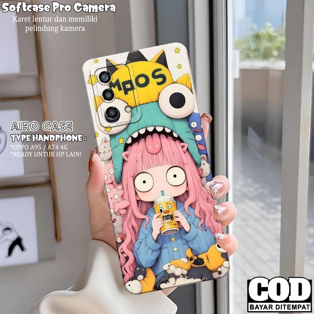 Softcase OPPO A95/ A74 4G Terbaru Case OPPO A95/ A74 4G Fashion Case KARTUN Casing OPPO A95/ A74 4G 