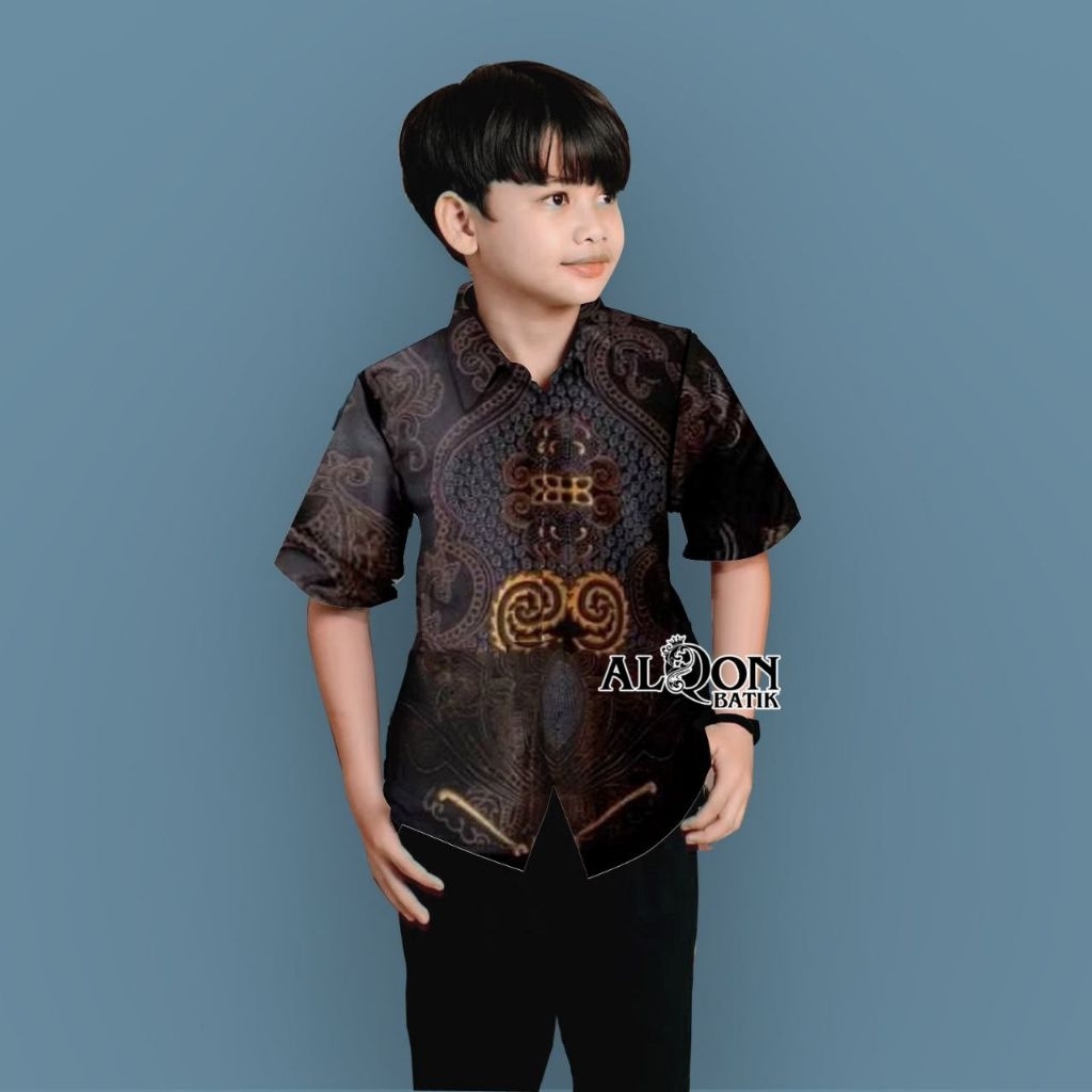 BATIK CAHYA Kemeja Batik Anak Lengan panjang Cowok 2-13 Tahun / Baju Batik Anak Laki-Laki Terlaris  