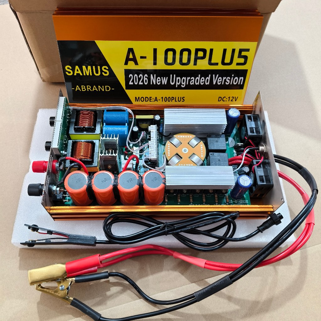 2026 SAMUS A-100 Plus | Inverter Ultrasonik 12V 10000W | Kapasitor Siemens | Trafo Kuat | Induktor T