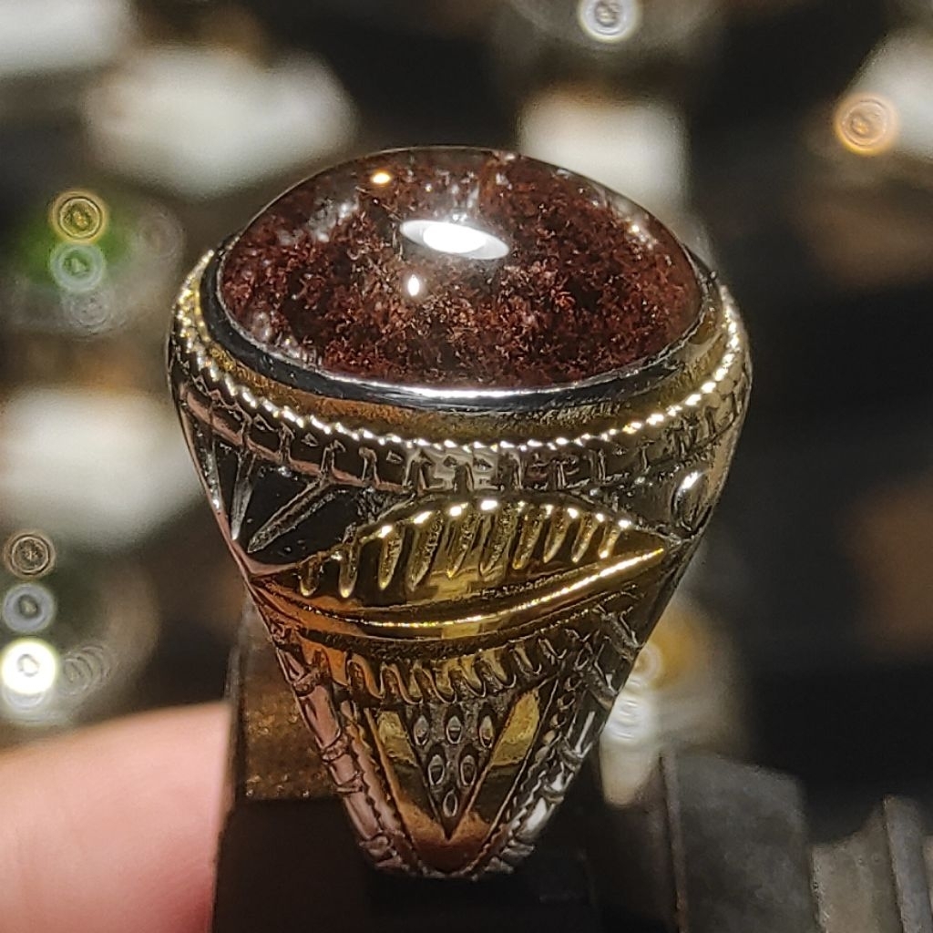 BATU KECUBUNG KARANG MERAH HATI ring size 9