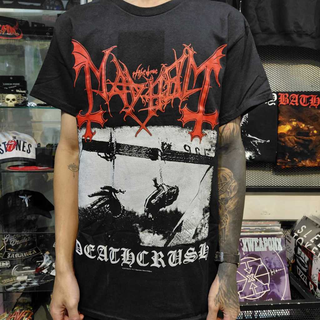 T Shirt Band Official MAYHEM - DEATHCRUSH BLACK Original
