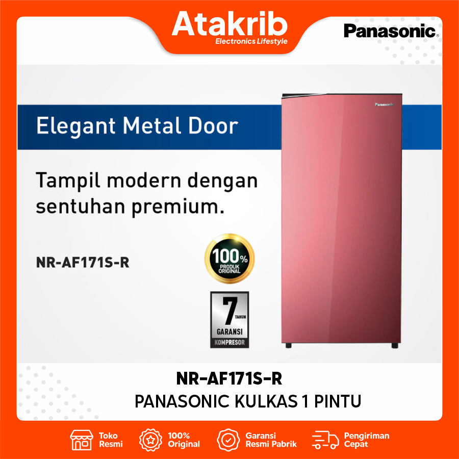 PANASONIC KULKAS 1 PINTU NR-AF171S-R / NR-AF171S R [155 L]