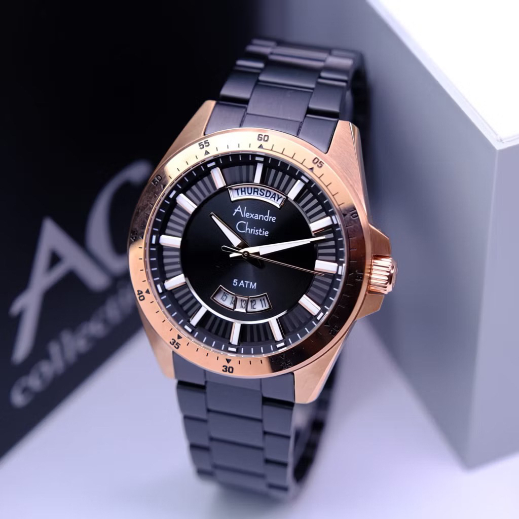 ORIGINAL Jam Tangan Pria Alexandre Christie AC 6512 AC6512 6512 Garansi Resmi 1 Tahun, Stainless