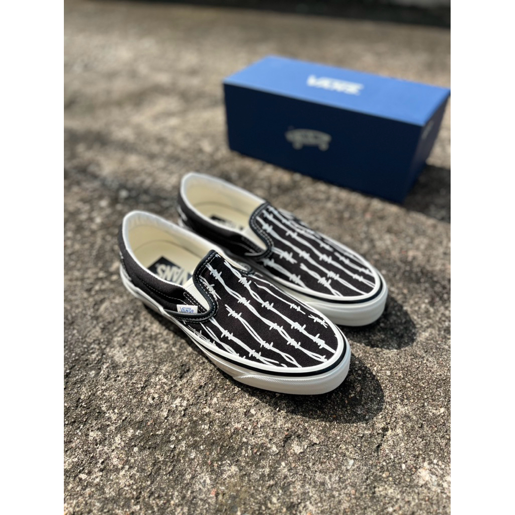 VANS REISSUE 98 SLIP ON BLACK BARBED WIRE ORIGINAL