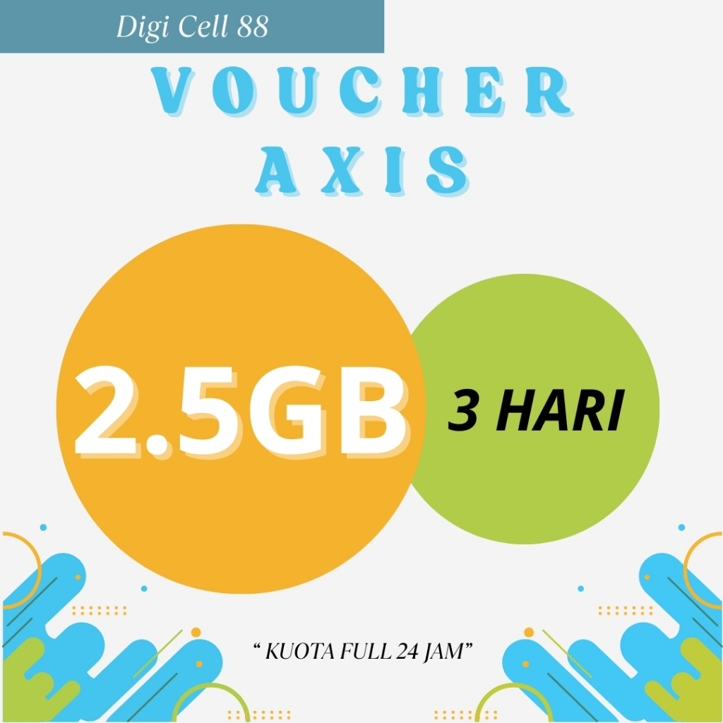 [Grosir]  Voucher Kuota AIGO 2,5GB 3 Hari Full 24 JAM | Voucher Kuota AXIS | Paket Data Axis Murah