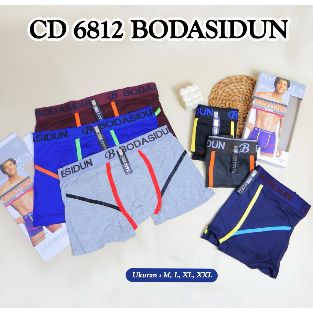CD boxer Pria Dewasa [isi 3pcs] Cd 6812 Bodasidun