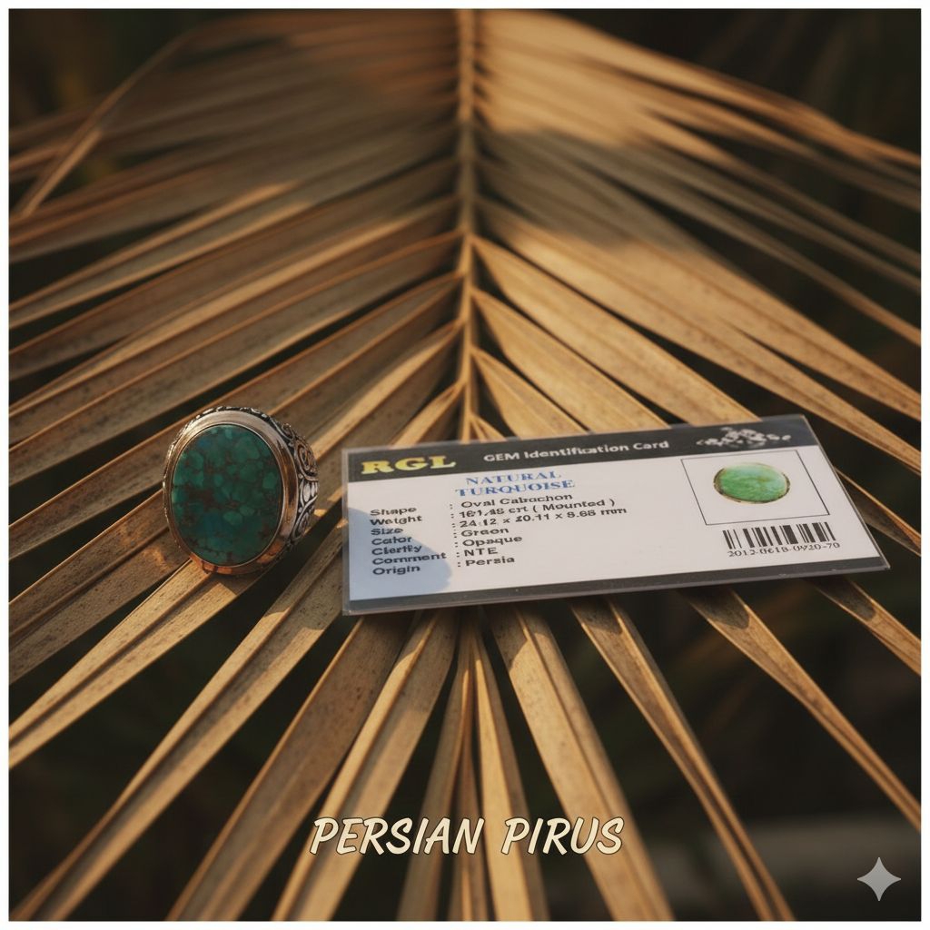 Batu Pirus Serat Emas