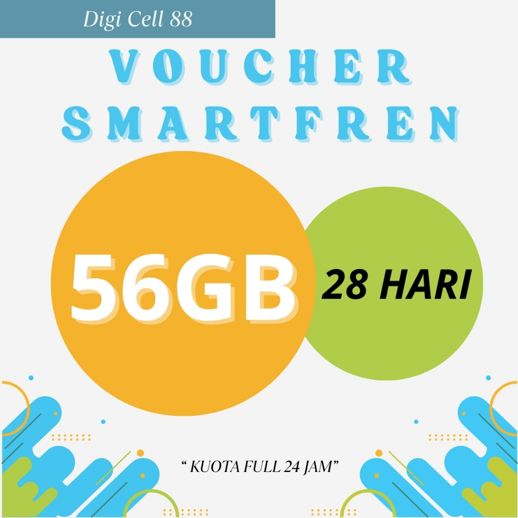 Voucher Smartfren Unlimited 2GB/Hari | Voucher Smartfren 56GB 28 Hari Berlaku Nasional