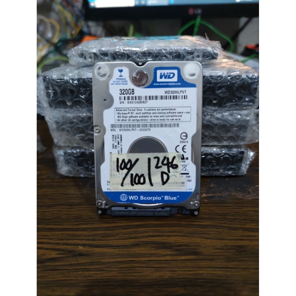 hdd laptop WD 320gb bekas 100/100