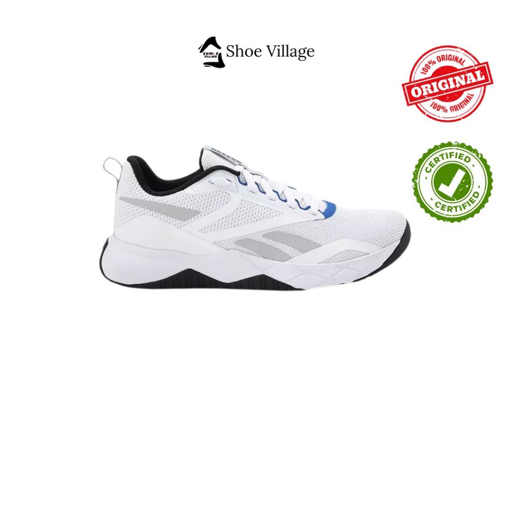 Sepatu Trainer Gym Reebok NFX Trainer Training Shoes - White Blue Original