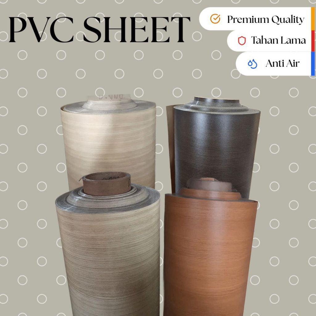 Decosheet dekosit tacosheet pvc sheet Corak Kayu Tebal pelapis lemari meja kitchen set taco hpl