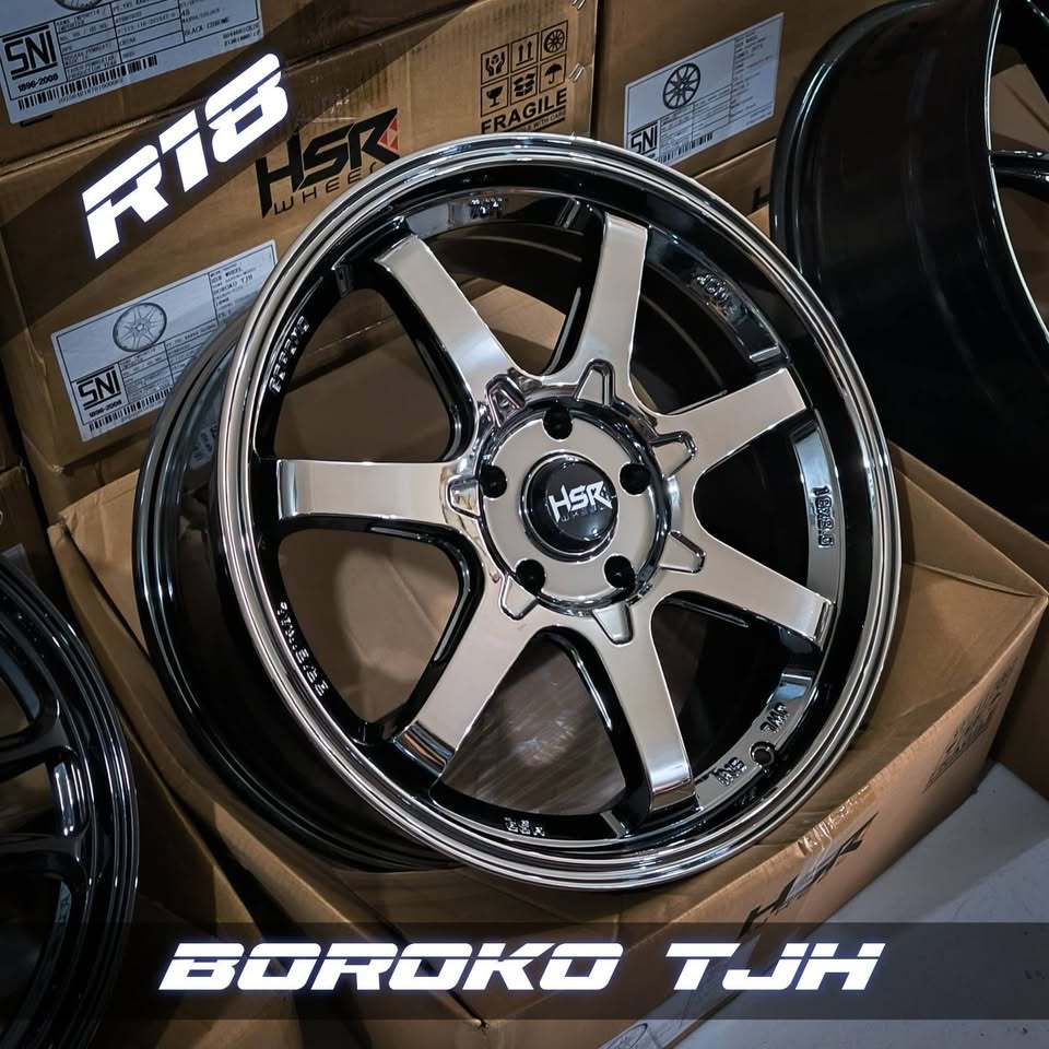 Velg Mobil JDM TE 37 Black Chrome R18 Innova Rush Terios Xpander HRV Captiva