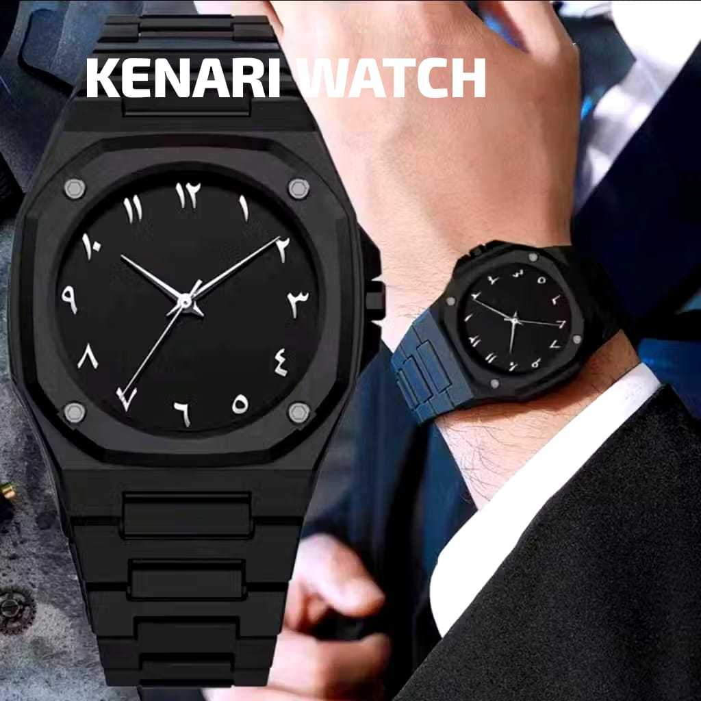 ( BISA COD ) JAM TANGAN PRIA TERBARU MODEL ARABIC ANALOG ANTI AIR