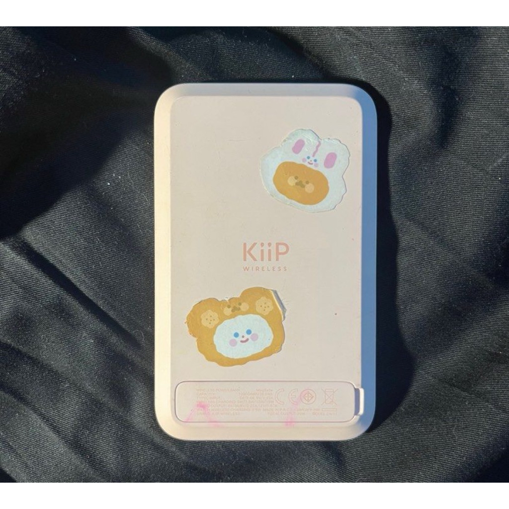 Wireless powerbank KiiP 10.000 mah-2in1 Magnetic Powerbank Pink