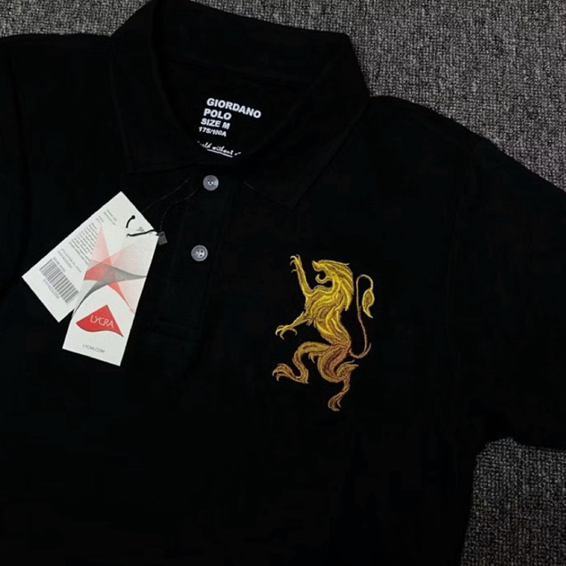 POLO SHIRT GIORDANO BORDIR 3D LION PREMIUM | KAOS POLO GIORDANO PRIA