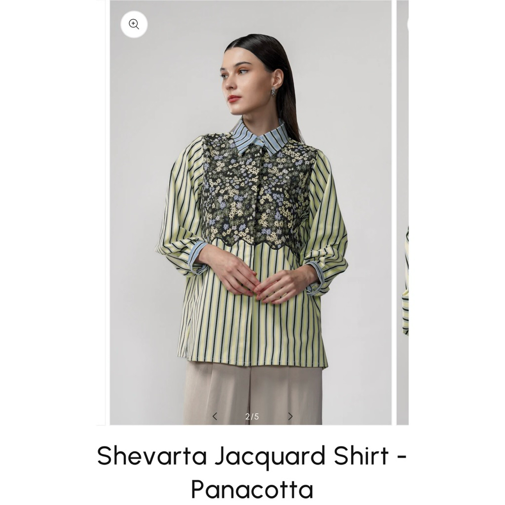 Shevarta Jacquard Shirt - Panacotta by Benang Jarum