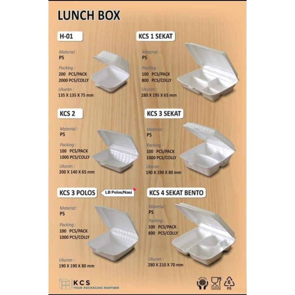 Sterofoam Berbagai ukuran Untuk Seblak, Nasi kuning/ Bubur, Nasi Kotak