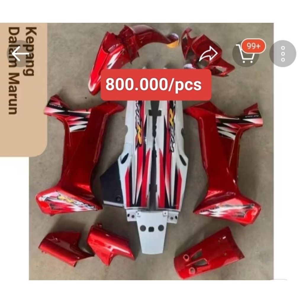 fizr body set halus Yamaha fizr merah maron