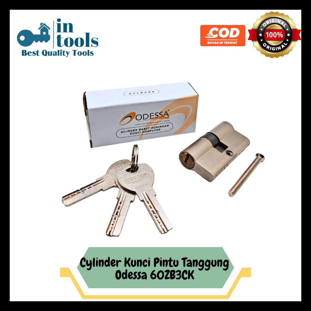Silinder Kunci Odessa Anak Pintu Rumah Kunci Odessa Stainless 60ZB-63CK