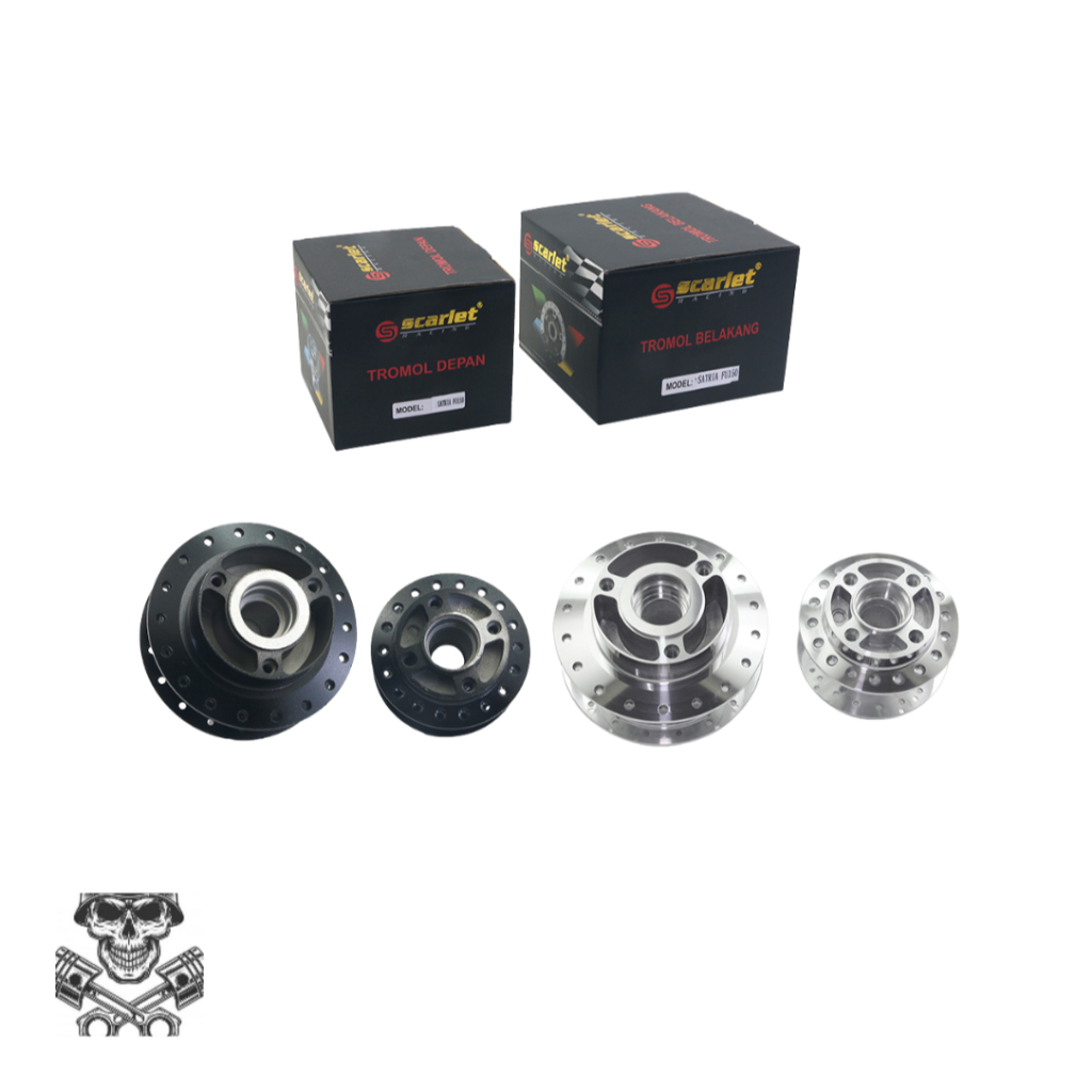 Tromol Satria FU Set Depan Belakang original SCARLET