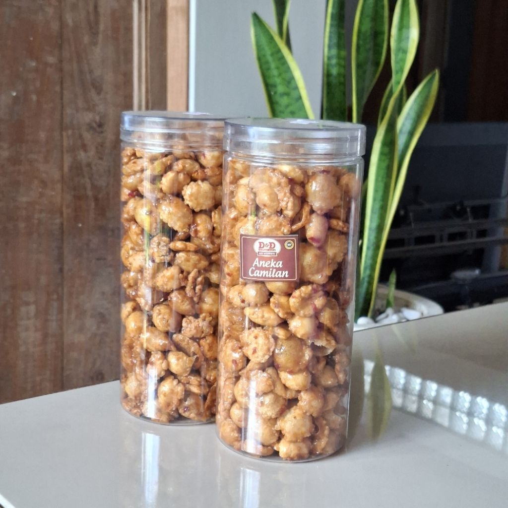 Emping Mlinjo Khas Wonogiri - Matang Rasa Pedas Manis Kemasan Toples 400gram