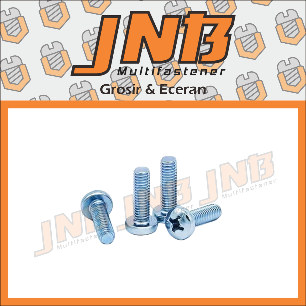 Baut JP M 6 x 90 Baut Philip M6 x 90mm Kepala Obeng +