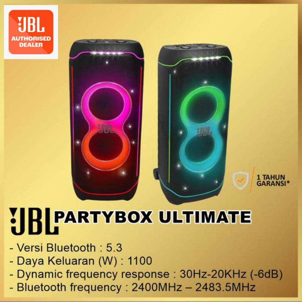 WIRELESS SPEAKER JBL PARTYBOX PARTY BOX PARTY-BOX ULTIMATE WITH 1100 RMS OUTPUT POWER