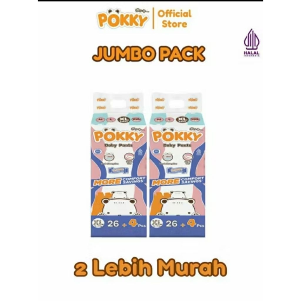 POKKY 2 PACK DIAPERS CELANA MURAH BERKUALITAS