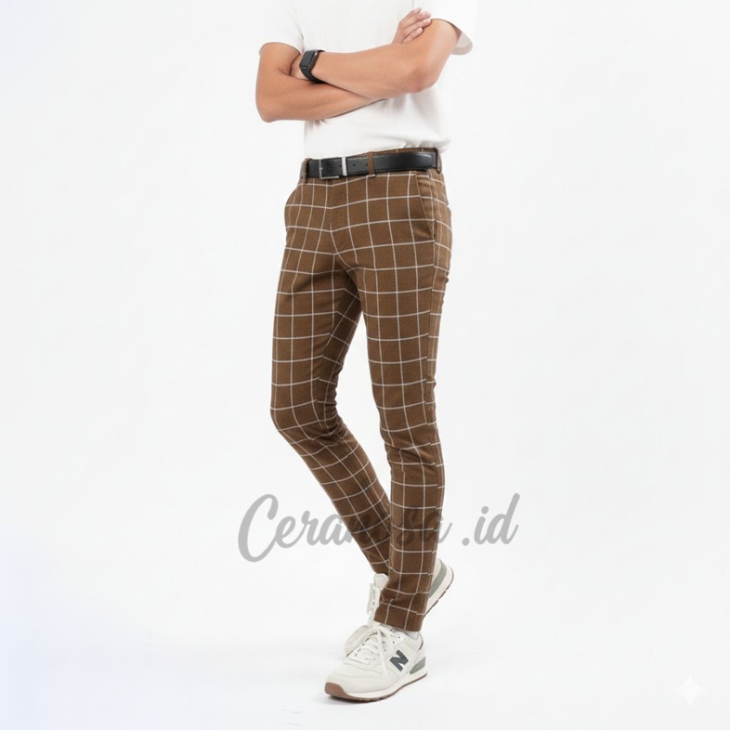Celana Tartan Original Premium Celana kotak-kotak Pria Dewasa