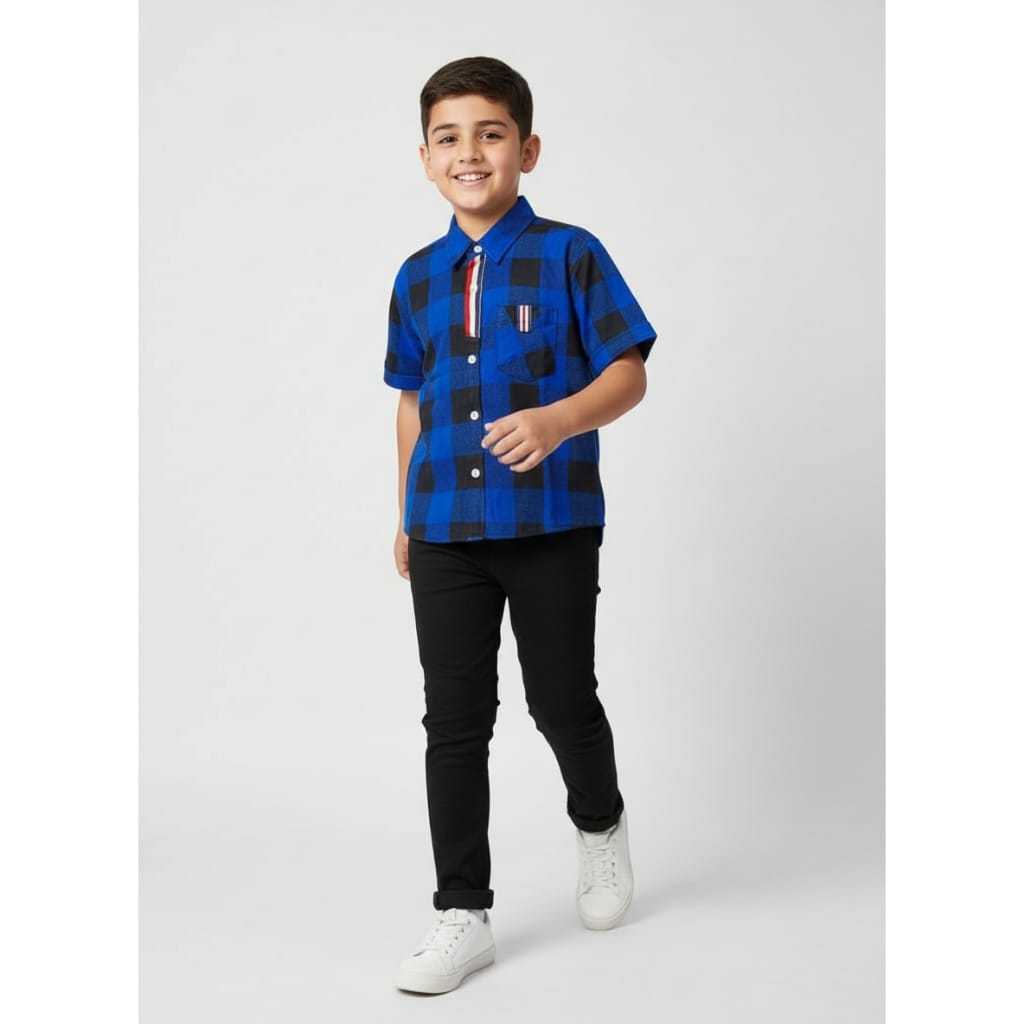 kemeja setelan anak laki laki bahan flanel umur 5 tahun sampai 12 tahun kemeja anak cowok umur 6 tah
