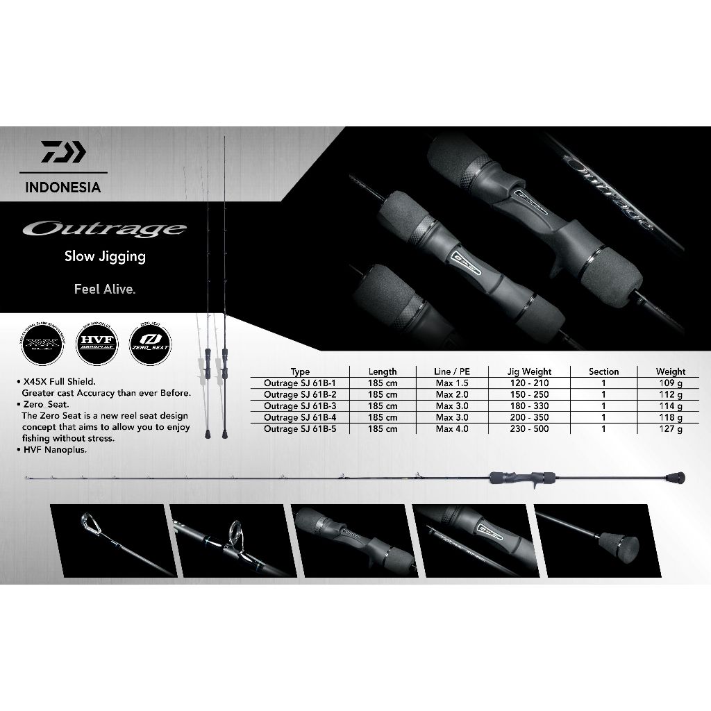 ROD DAIWA SLOW JIGGING OUTRAGE 61B (OH)