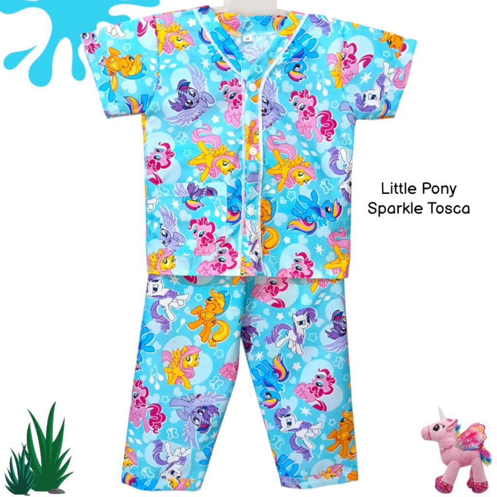 Noko acuk baju tidur anak perempuan / fashion anak / baju tidur tanpa kerah vnek