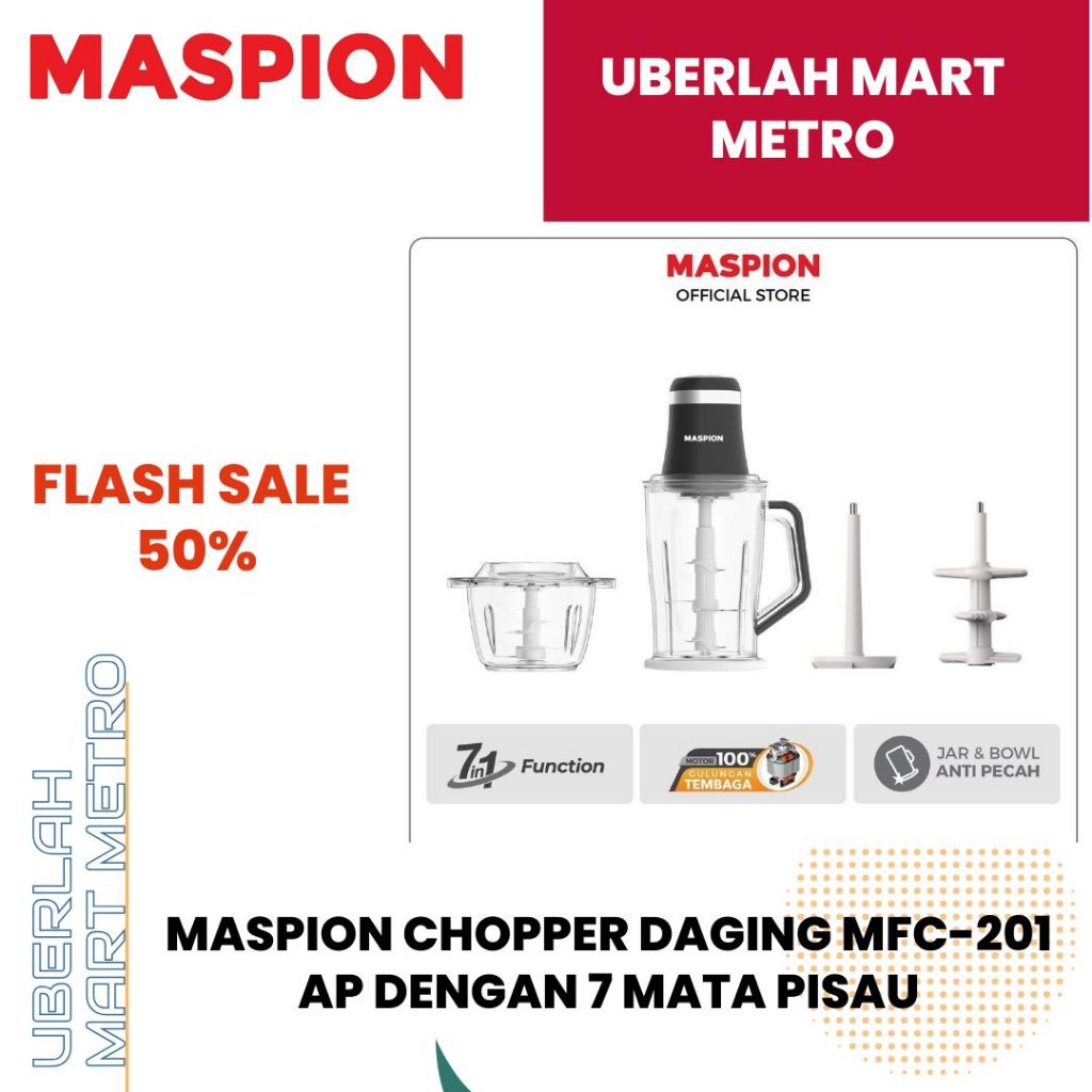 MASPION CHOPPER DAGING DENGAN 7 MATA PISAU MFC 201 AP