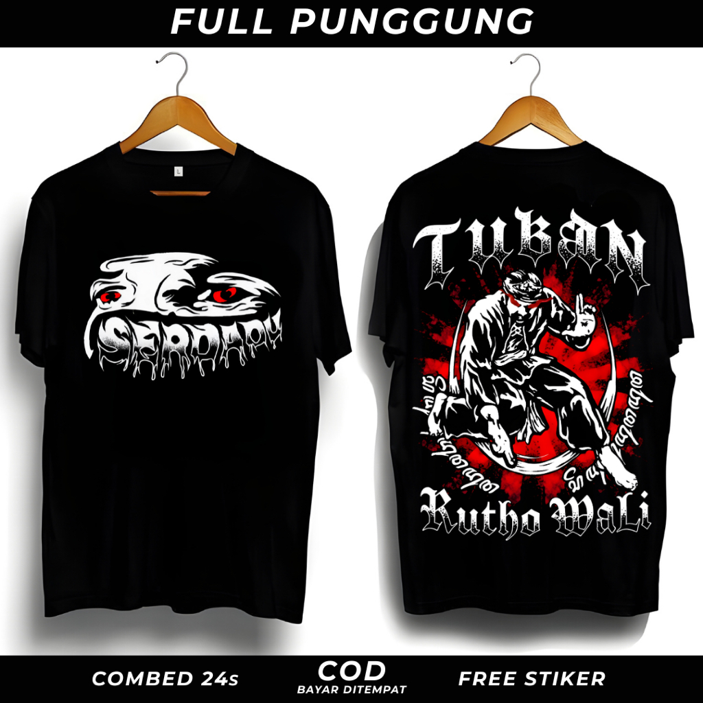 Kaos Serdadu Tuban Kutho Wali PSHT Full Belakang Desain Besar Keren banget Combed 24s Tebal Adem Vir
