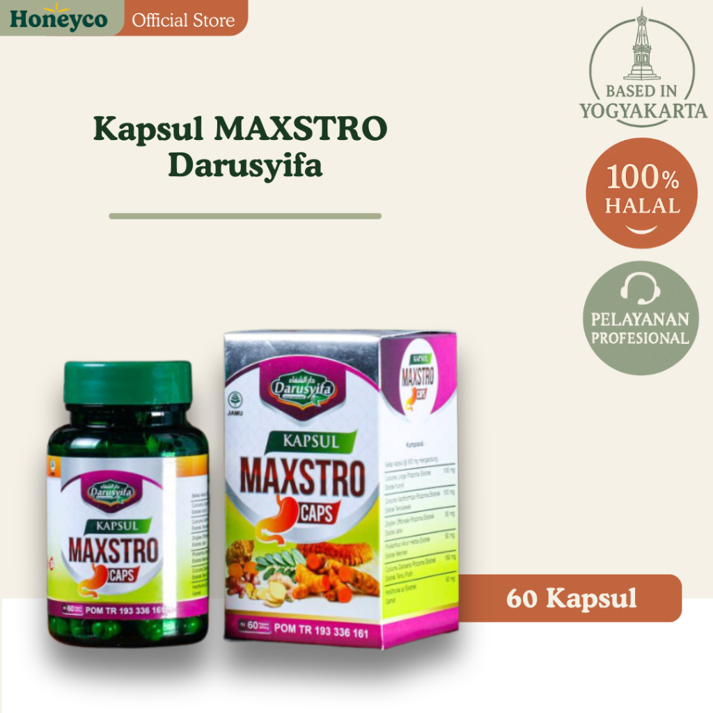 Kapsul MAXSTRO - KAPSUL HERBAL MENGATASI PERMASALAHAN LAMBUNG MAAG - Obat Maag Ampuh