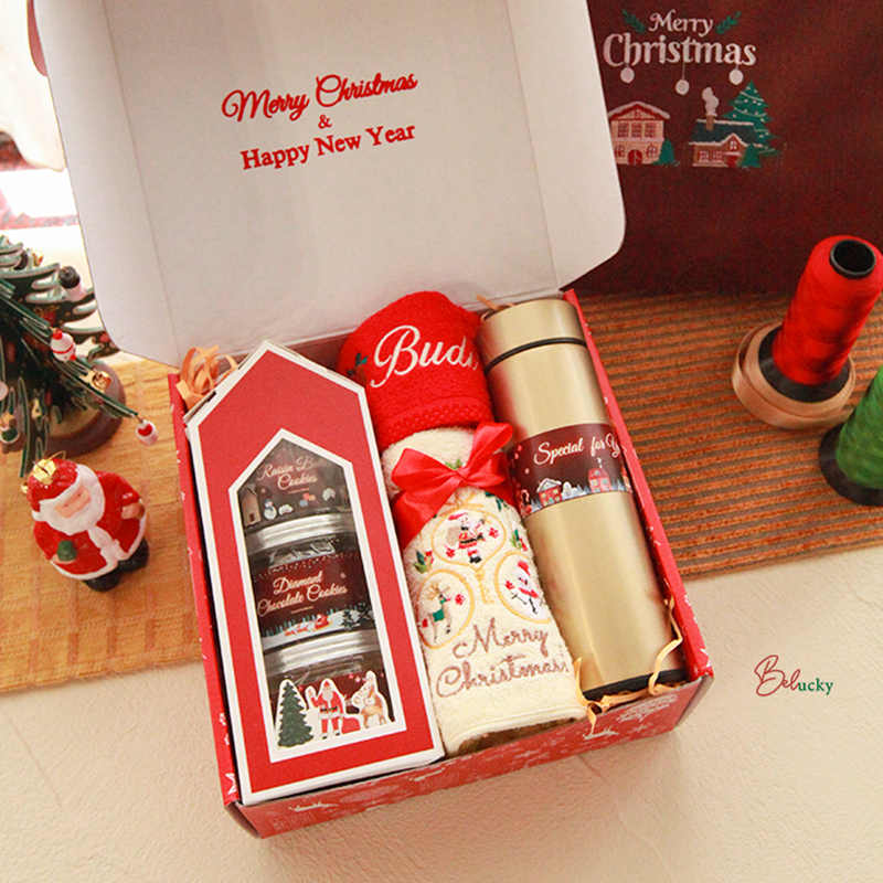 Christmas Hampers Set   Premium Souvenir Natal Cookies dan Handuk Bordir Kado Natal Custom Request B
