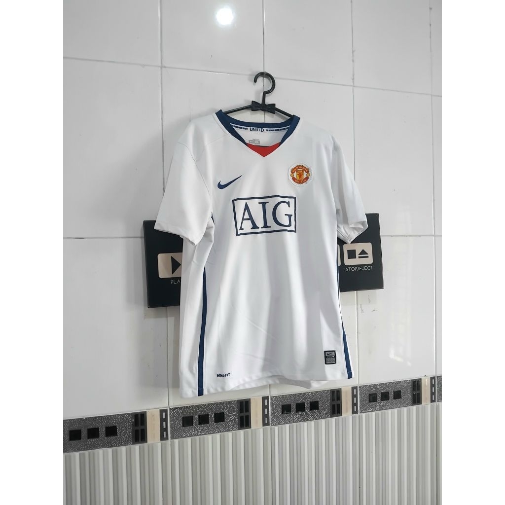 Jersey Original Manchester United Emyu 2008 2009 Away Final Roma
