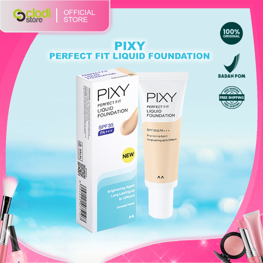 PIXY Perfect Fit Liquid Foundation Base Make Up Alas Bedak Pixy Liquid Foundation